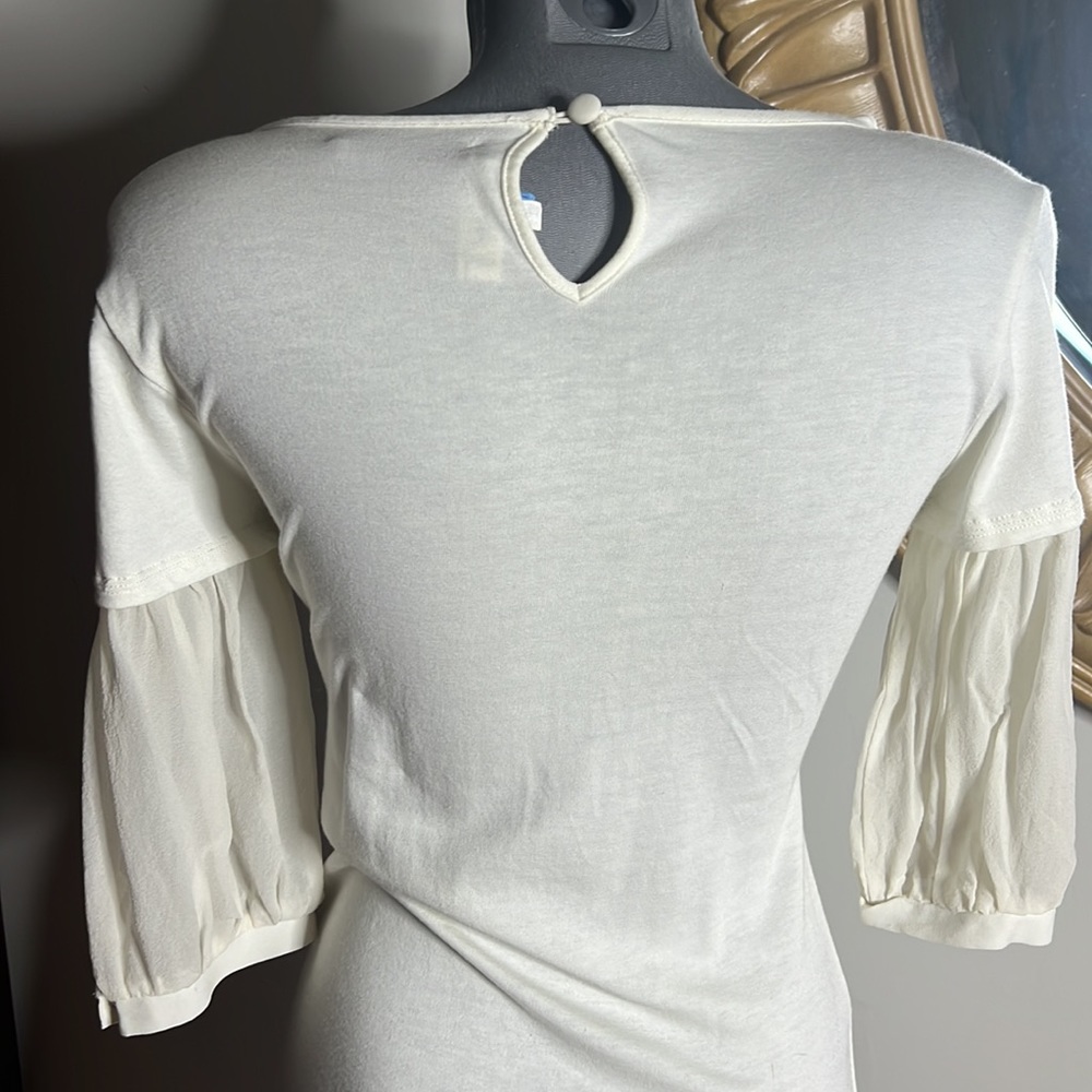 Elevated tee with silk sleeves